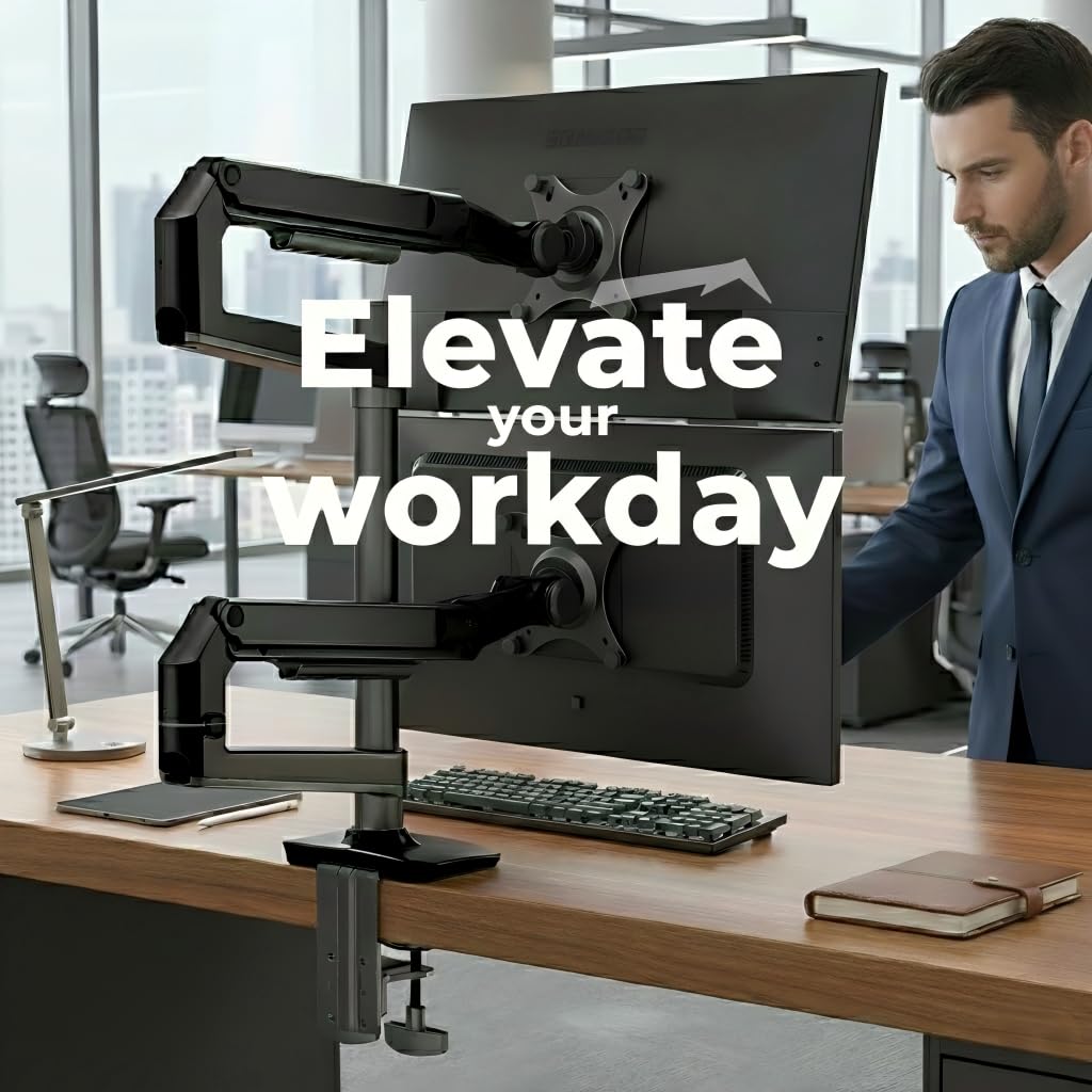 Amazon.co.jp: Ergounion PCモニターアーム デュアル 液晶ディスプレイ